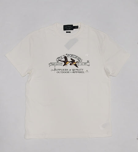 Nwt Polo Ralph Lauren White/Green RL Running Clu 109 Prince Street Track 067 Team Reversible Tee