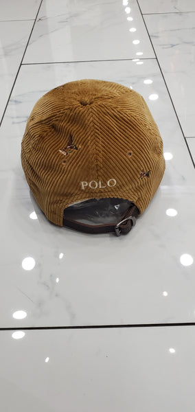 Nwt Polo Ralph Lauren Duck Embroidered Corduroy Leather Strap Back - Unique Style