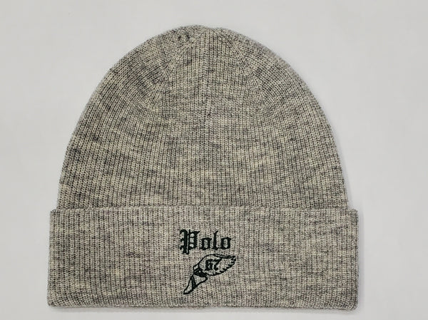 Nwt Polo Ralph Lauren Grey Wing Foot Skully - Unique Style