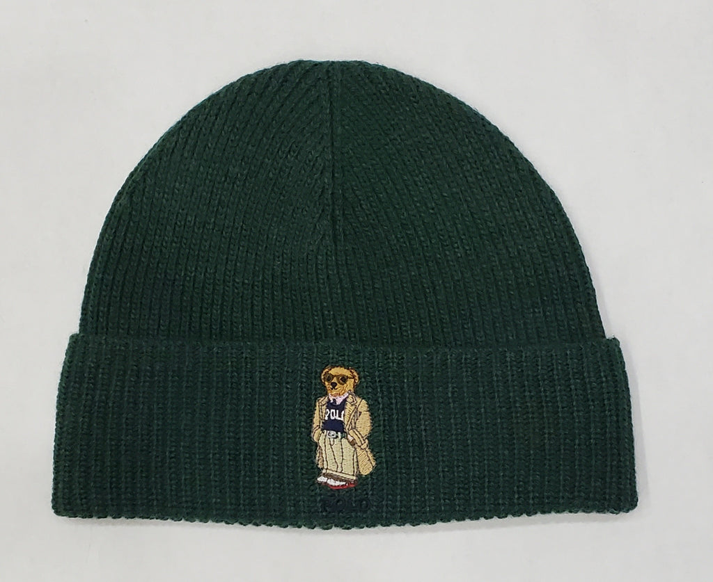 Nwt Polo Ralph Lauren Green Grandpa Teddy Bear Skully