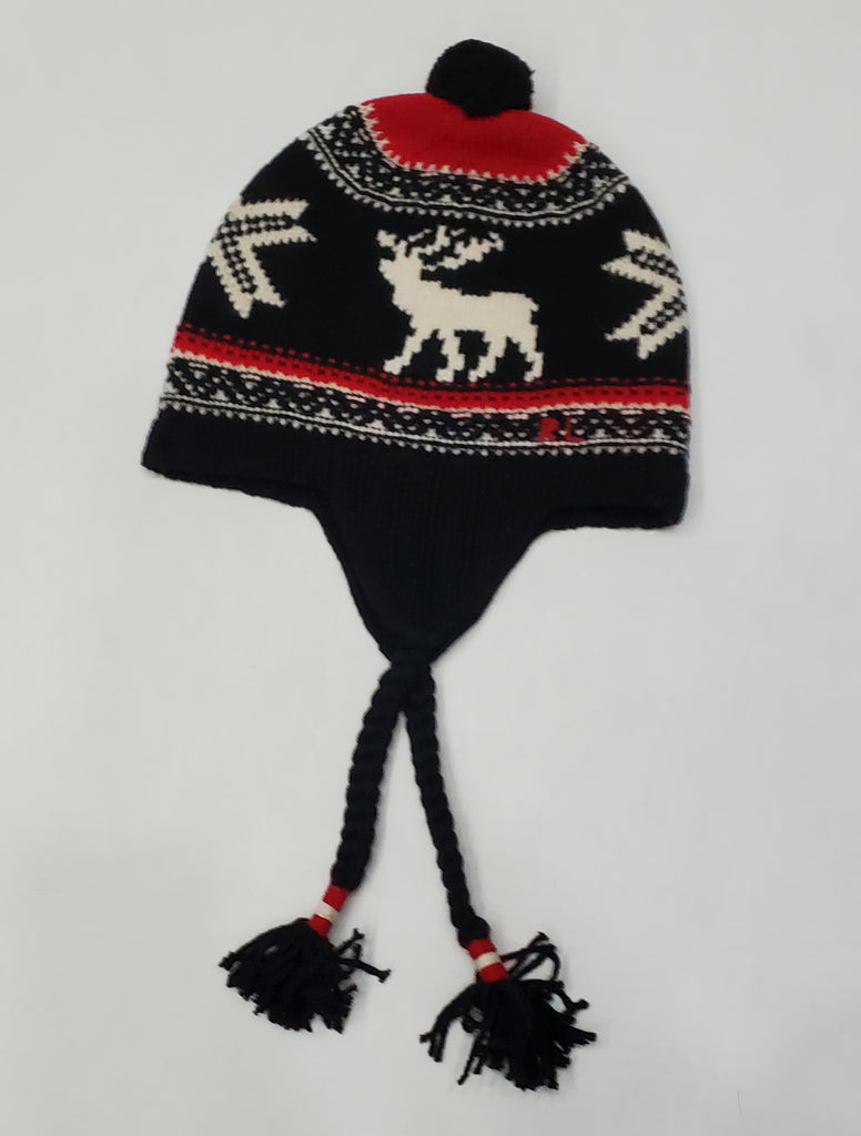 Nwt Polo Ralph Lauren Black Reindeer Skully