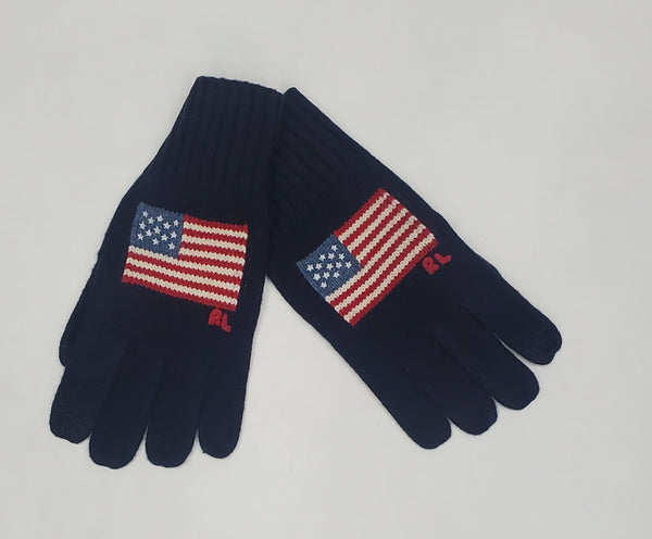 Nwt Polo Ralph Lauren Navy Blue American Flag Gloves - Unique Style
