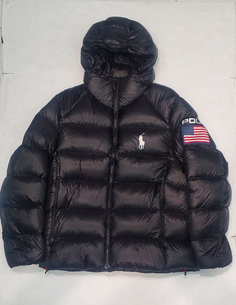 Nwt Polo Ralph Lauren Black USA Big Pony Down Jacket