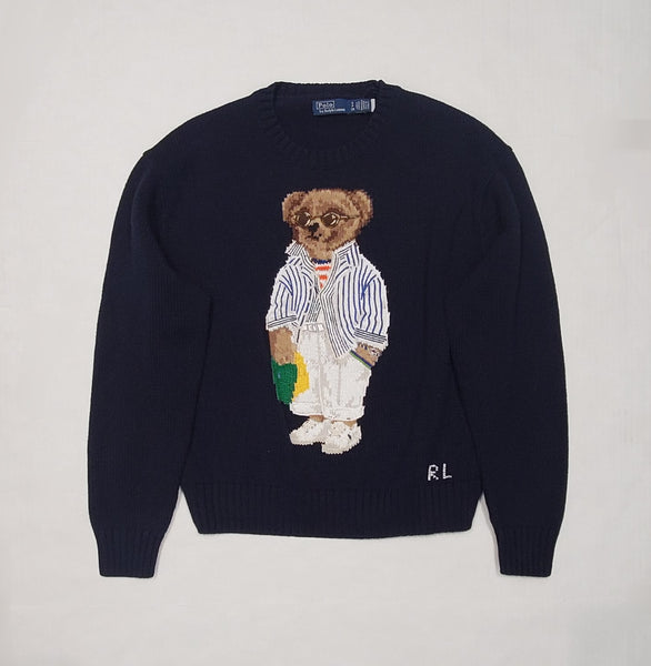 Polo Ralph Lauren Women Preppy Tennis/Country Club Bear Sweater - Unique Style
