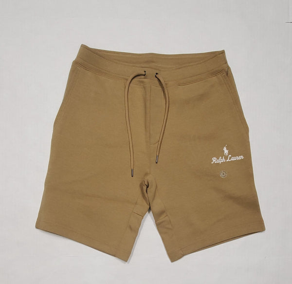 Nwt Polo Ralph Lauren Khaki Spellout Double Knit Shorts - Unique Style