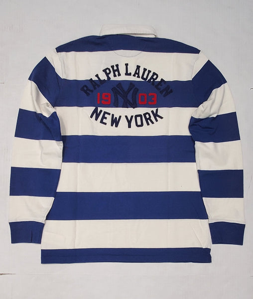 Nwt Polo Ralph Lauren Blue/White 1903 New York Yankees Classic Fit Rugby - Unique Style