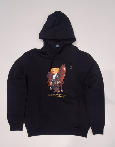 Nwt Polo Ralph Lauren Black Lunar Teddy Bear Pullover Hoodie - Unique Style