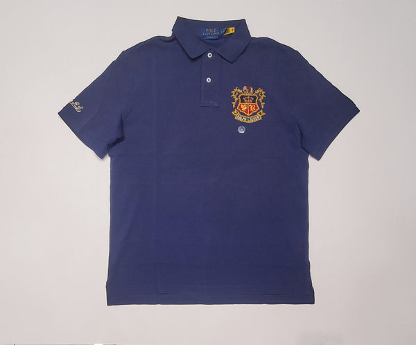 Nwt Polo Ralph Lauren Navy Est MCM-LXVII PRLC Embroidered Classic Fit Polo - Unique Style