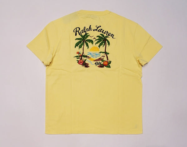 Nwt Polo Ralph Lauren Yellow Pocket Tropical Embroidered Classic Fit Tee - Unique Style