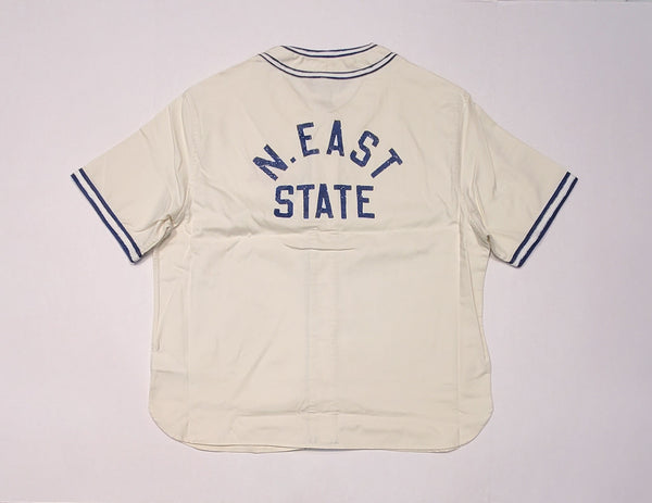 Nwt Polo Ralph Lauren White/Blue N.East State Baseball Shirt - Unique Style