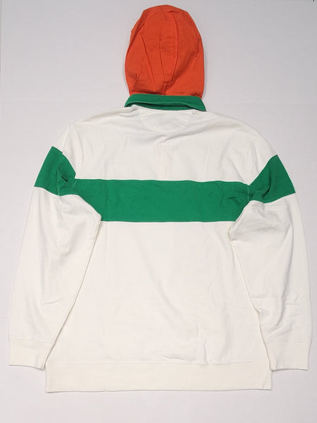 Nwt Polo Ralph Lauren White/Green CP RL-93 Classic Fit Rugby w/Hood - Unique Style