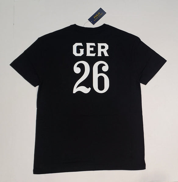 Nwt Polo Ralph Lauren Black Germany # 26 Big Pony Classic Fit Tee - Unique Style
