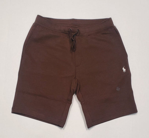 Nwt Polo Ralph Lauren Brown With White Small Pony Double Knit Shorts