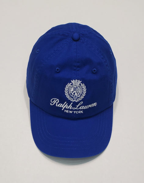 Nwt Polo Ralph Lauren Royal Blue New York Crest Embroidered Adjustable Hat