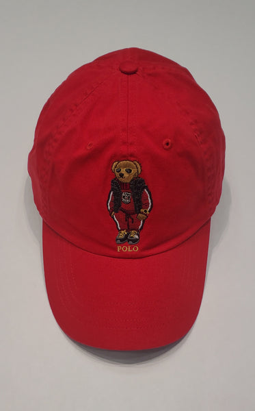 Nwt Polo Ralph Lauren Red Teddy Bear Adjustable Strap Back Hat