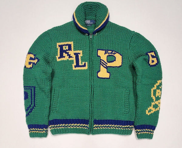 Nwt Polo Ralph Lauren Green RLP NY 1967 Wool Zip Up Sweater
