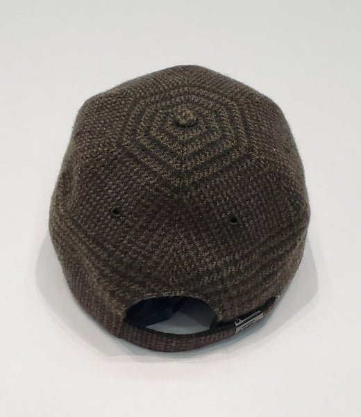 Nwt Polo Ralph Lauren Goodwood Motor Sport Cashmere-Wool Tweed Plaid Brown Suede Hat