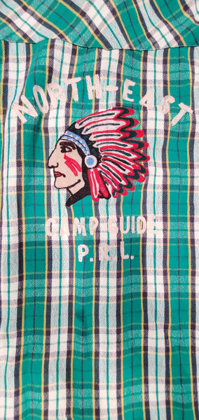 Nwt Polo Ralph Lauren Green Plaid Indian Head Button uP