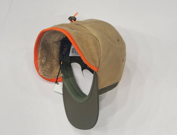 NWT Polo Ralph Lauren Polo RL Company Cream / Olive Fleece Hat