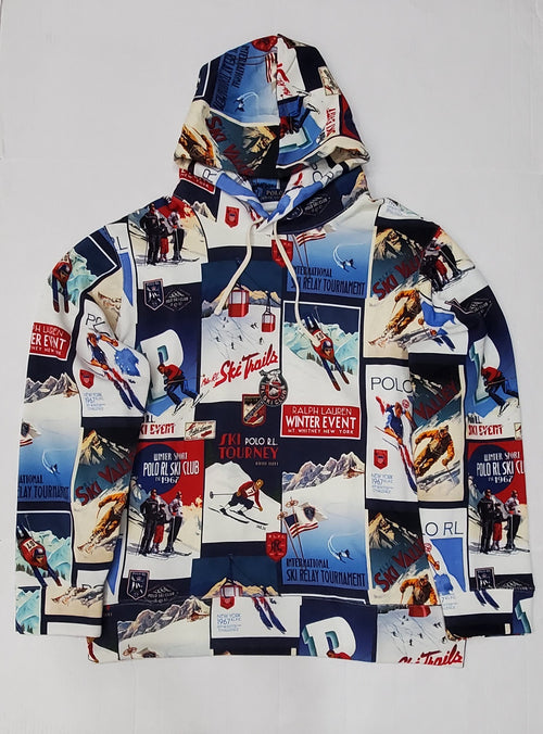 Nwt Polo Ralph Lauren Ski Patchwork Fleece Classic Fit Hoodie - Unique Style