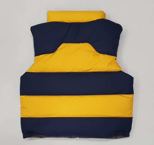 Polo Ralph Lauren Kids Yellow.Navy/Brown Reversible Vest (8-20) - Unique Style