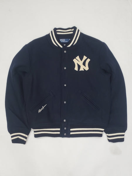 Nwt Polo Ralph Lauren Navy Yankees NY Wool Baseball Jacket - Unique Style
