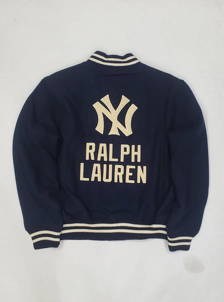 Nwt Polo Ralph Lauren Navy Yankees NY Wool Baseball Jacket - Unique Style