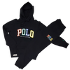 Nwt Polo Ralph Lauren Black Pullover Color Spellout Hoodie with Matching Joggers - Unique Style