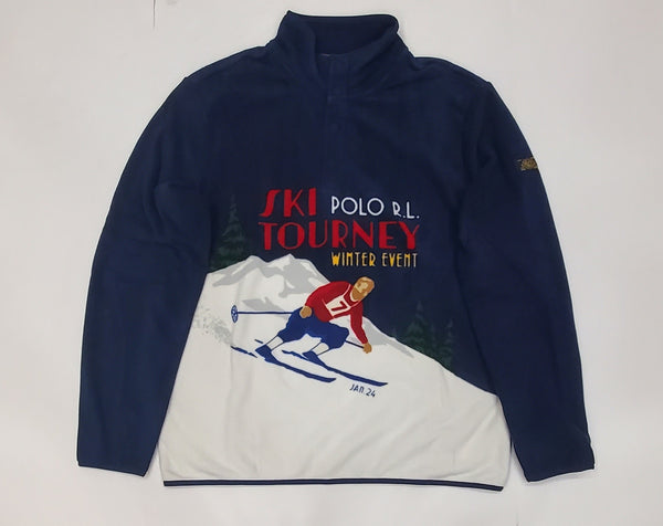 Nwt Polo Ralph Lauren Navy SkI Fleece Pullover - Unique Style
