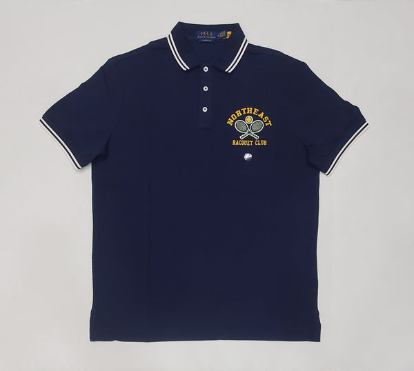 Nwt Polo Ralph Lauren Navy Northeast Racquet Club Classic Fit Polo - Unique Style