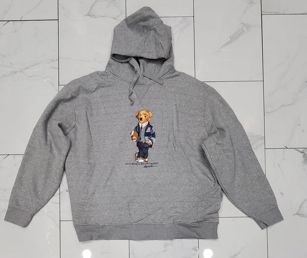 Nwt Polo Big & Tall Grey Mascot Teddy Bear Hoodie - Unique Style