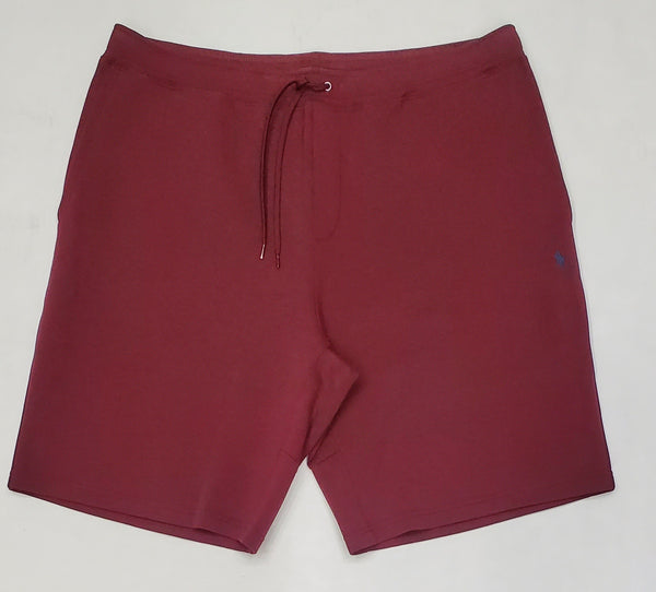 Nwt Polo Big & Tall Burgundy Double Knit Small Pony Shorts - Unique Style