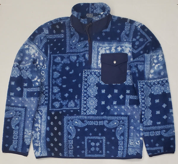 Nwt Polo Ralph Lauren Bandana Print Fleece Pullover - Unique Style