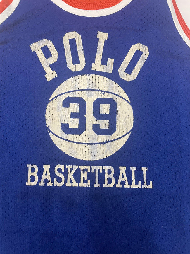 Nwt Polo Ralph Lauren Royal/Orange #39 Basketball Mesh Tank Top - Unique Style