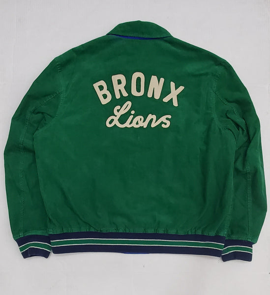 Nwt Polo Ralph Lauren Reversible Green Bronx Lions /Royal Blue Tiger Satin Jacket - Unique Style