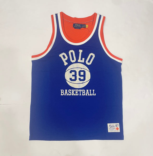 Nwt Polo Ralph Lauren Royal/Orange #39 Basketball Mesh Tank Top - Unique Style