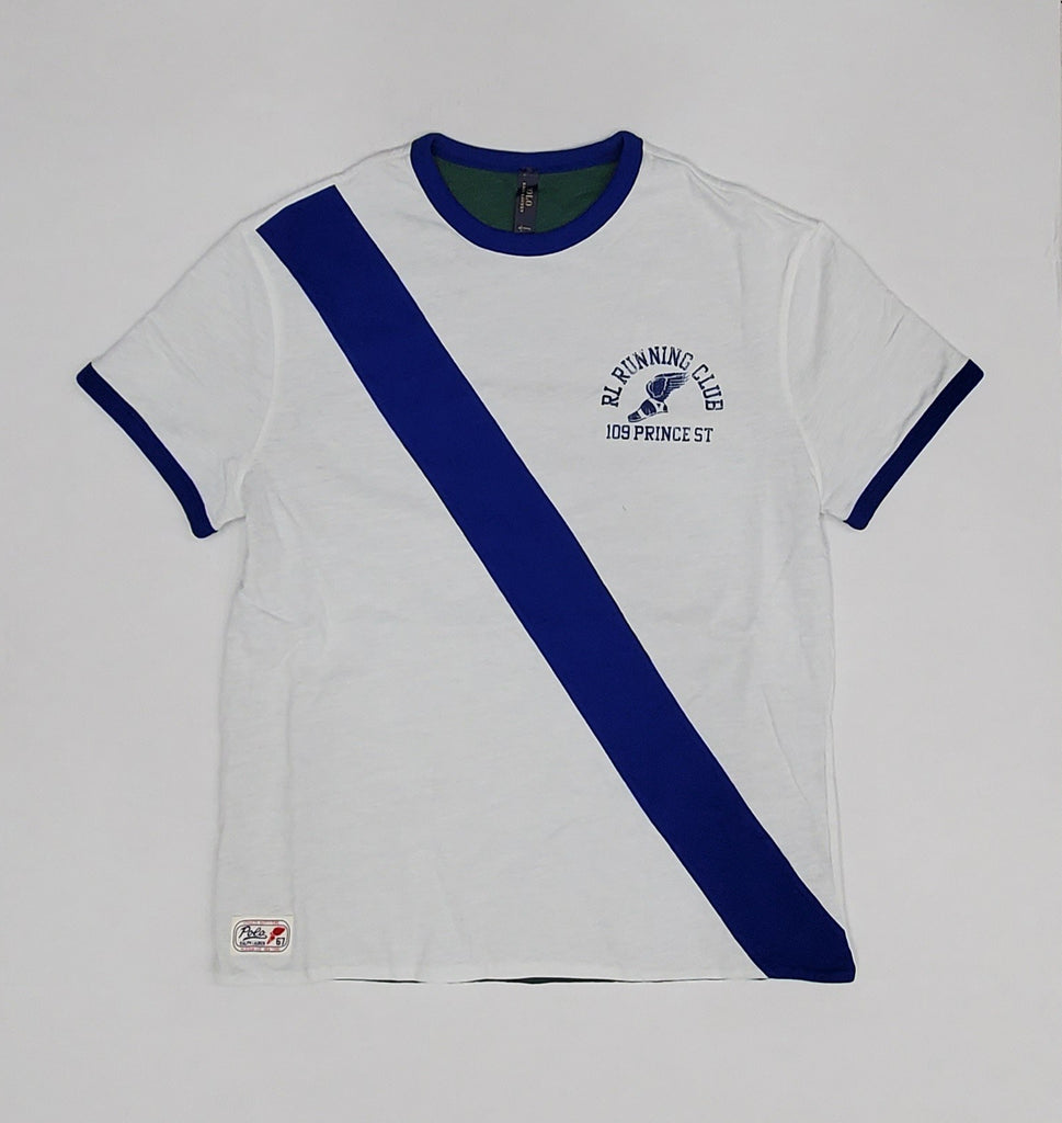 Nwt Polo Ralph Lauren White/Green RL Running Clu 109 Prince Street Track 067 Team Reversible Tee