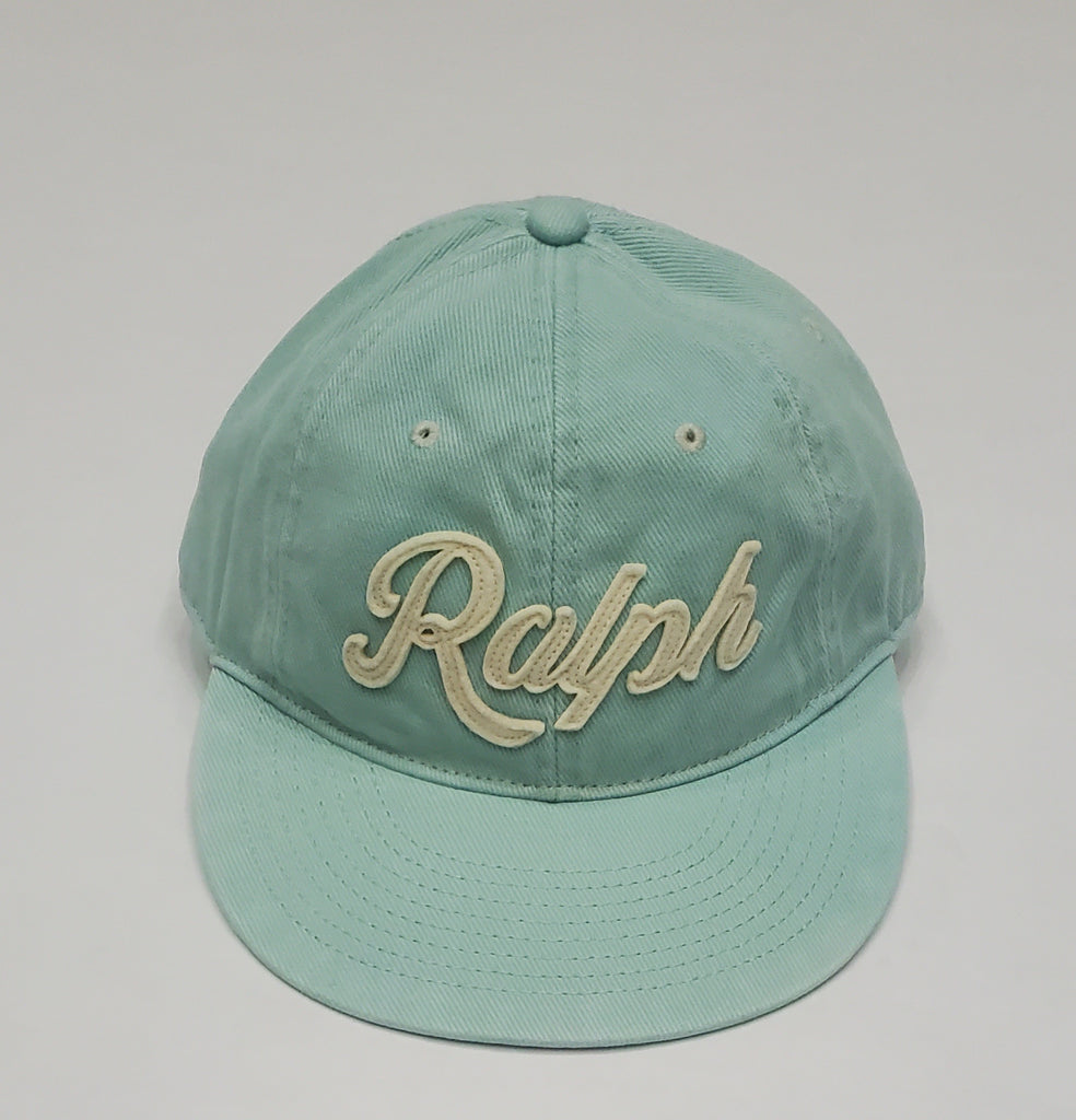 Nwt Polo Ralph Lauren Green Ralph Patch Adjustable Leather Strap Hat