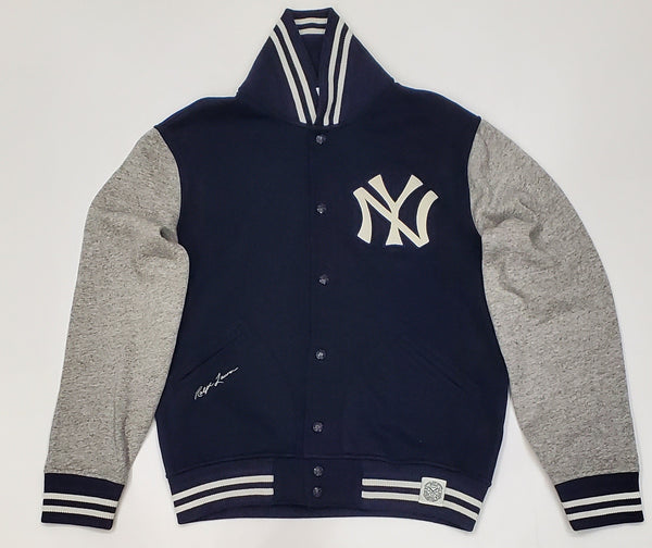 Nwt Polo Ralph Lauren Navy/Grey Yankees Baseball Jacket - Unique Style