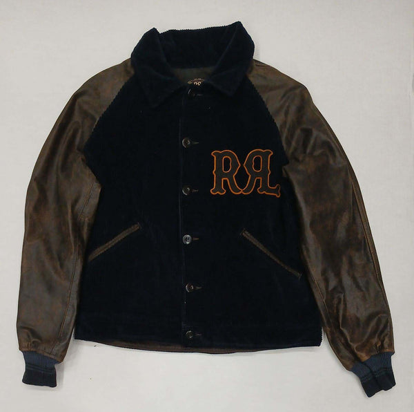 Nwt RRL Corduroy Leather Varsity Jacket - Unique Style
