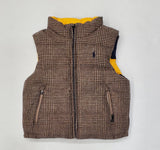 Polo Ralph Lauren Kids Yellow.Navy/Brown Reversible Vest (8-20) - Unique Style