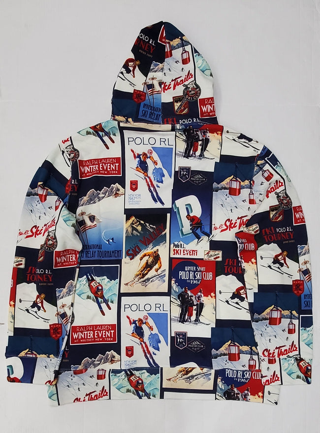Nwt Polo Ralph Lauren Ski Patchwork Fleece Classic Fit Hoodie - Unique Style
