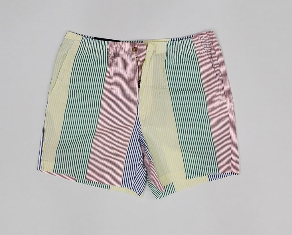 Nwt Polo Ralph Lauren Striped Seersucker 6 Inch Classic Fit Shorts