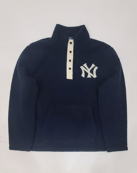 Nwt Polo Ralph Lauren Navy Yankees Fleece Pullover - Unique Style