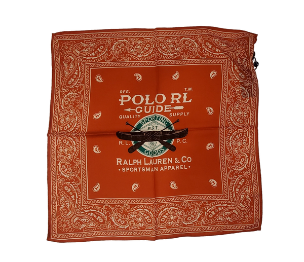 NWT Polo Ralph Lauren Orange Sportsman Paisley Bandana