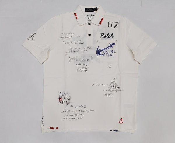 Nwt Polo Ralph Lauren White Achor Polo - Unique Style