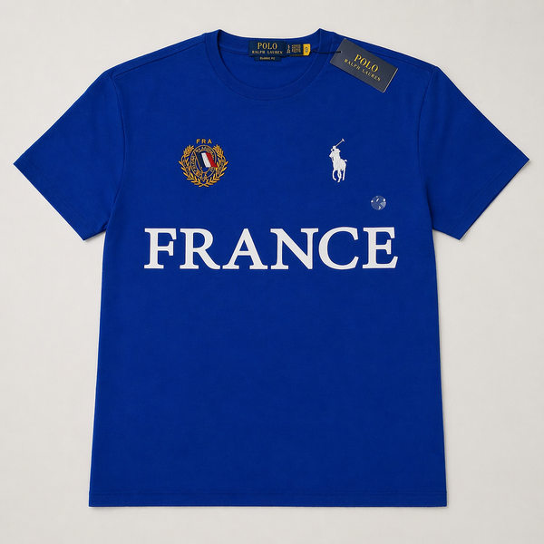 Nwt Polo Ralph Lauren Royal Blue France # 26 Big Pony Classic Fit Tee - Unique Style