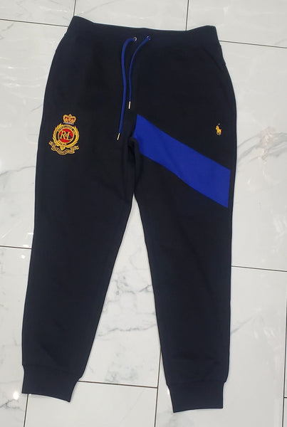 Nwt Polo Ralph Lauren Black/Royal Crest Joggers - Unique Style