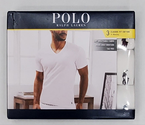 Polo Ralph Lauren Classic Fit 3 Pack V-Neck Tee - Unique Style