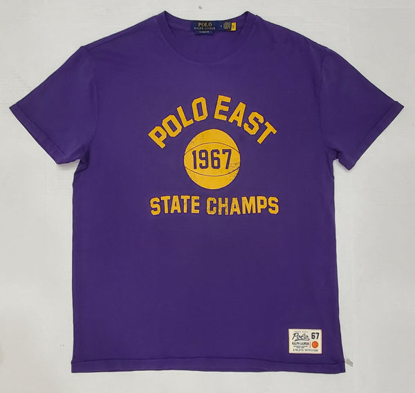 Nwt Polo Ralph Lauren Purple Polo East State Champs Classic Fit Tee - Unique Style